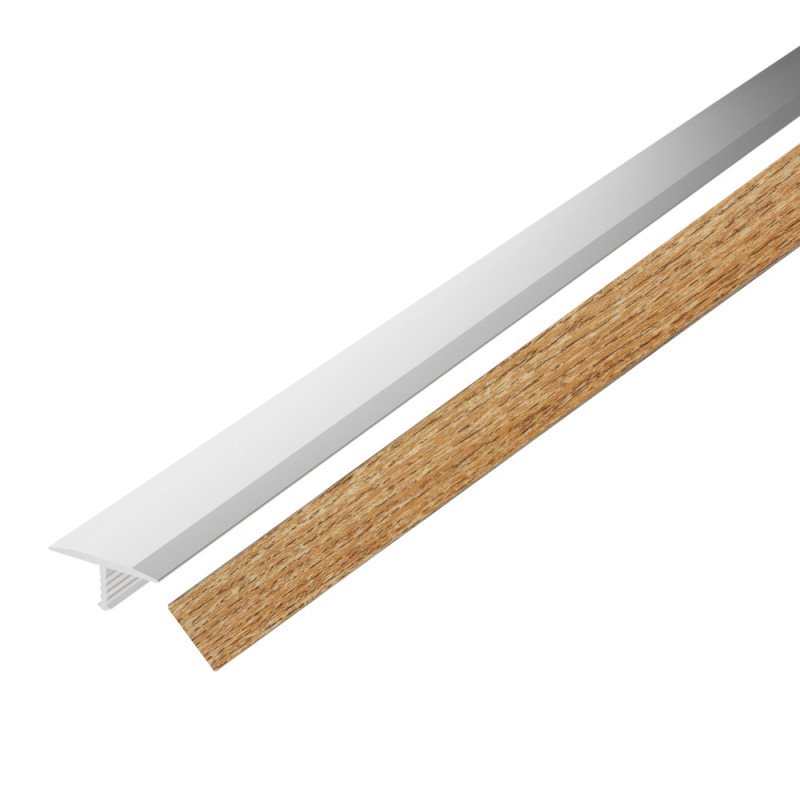 Profilé T18 en aluminium 186 cm Chêne Vin