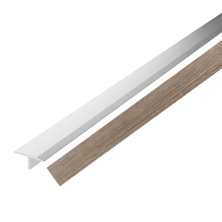 Profilé T18 en aluminium 186 cm Chêne Argile