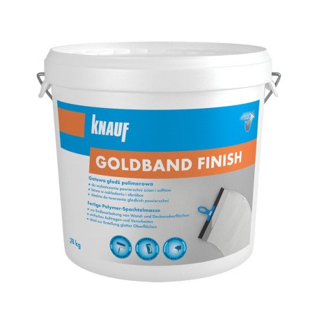 Knauf Bauprodukte - couche de finition polymère prête à l'emploi Knauf Goldband Finish 28 KG