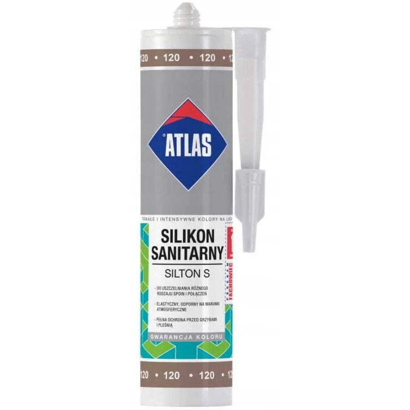 Mastic silicone sanitaire ATLAS SILTON S 120 Toffee – 280 ml