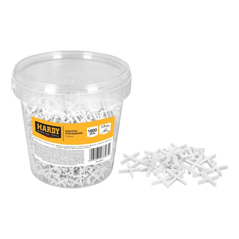 Croisillons d'écartement pour carrelage Hardy 1,5 mm – 1800 pièces