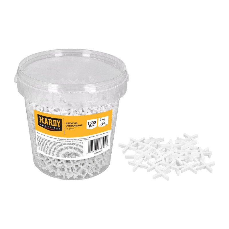 Croisillons d'écartement pour carrelage Hardy 2 mm – 1500 pièces