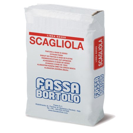 Enduit de fond et de lissage FASSA SCAGLIOLA à base de plâtre – Application manuelle – Sac de 25 kg
