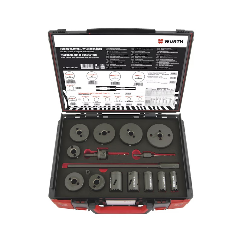 Coffret de scies-cloches SYSKO HSSCo8 – 16 pièces pour acier, inox et bois