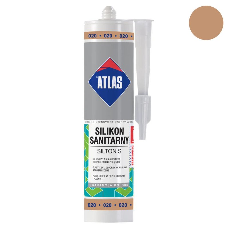 SILICONE SANITAIRE ATLAS SILTON'S - 280 ml - Beige (020)