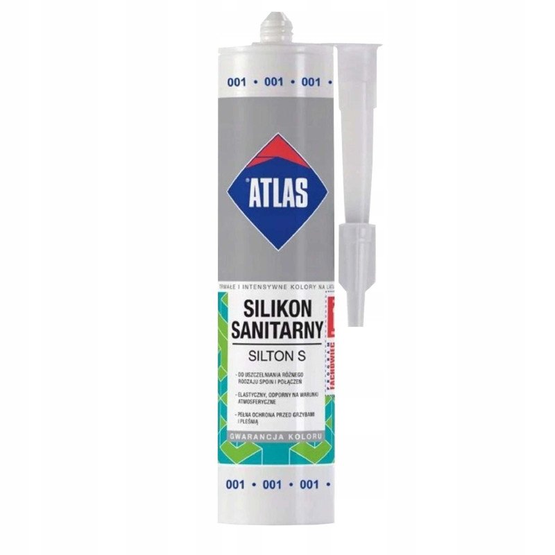 SILICONE SANITAIRE ATLAS SILTON'S - 280 ml - Blanc (001)