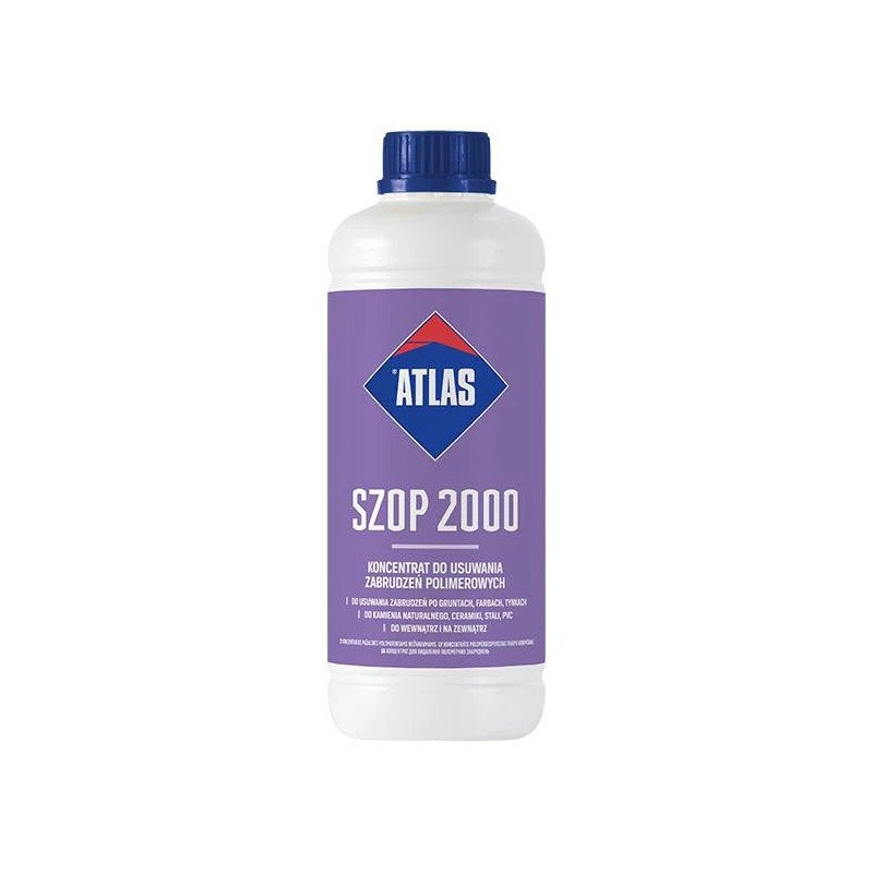 NETTOYANT PROFESSIONNEL ATLAS SZOP 2000 - POUR ÉLIMINER LES SALISSURES DE DISPERSIONS POLYMÈRES (PRIMAIRE/PEINTURE/ENDUIT) - 1 L