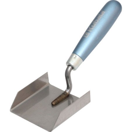 TRUELETTE À ENDUIRE EN ACIER INOXYDABLE - MANCHE EN BOIS - Réf. Catalogue 0911 - Dimensions : 80 x 83 mm