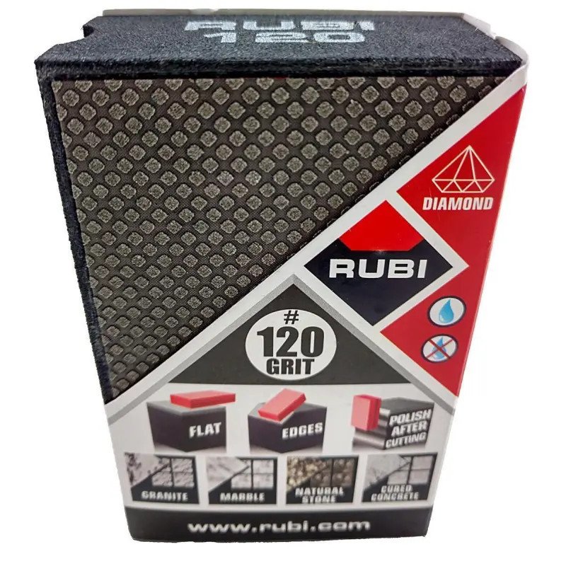 Bloc de polissage diamanté RUBI, grain 120, pour finition après coupe