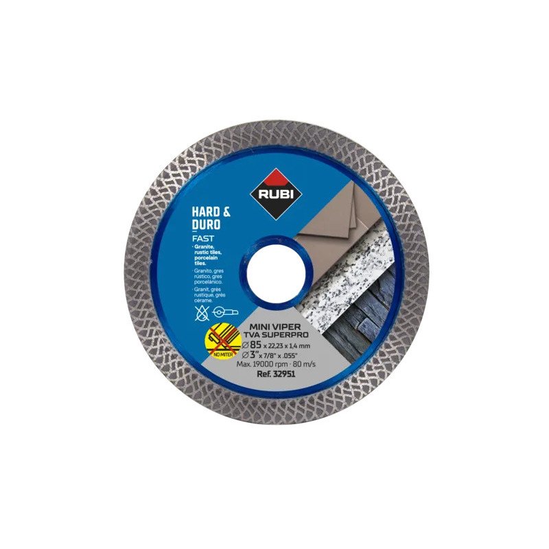 Disque diamanté MINI VIPER (TVA) RUBI 85 mm