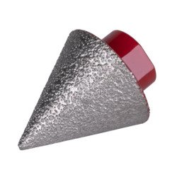 Foret diamanté conique vacuum brazed RUBI pour porcelaine et pierre naturelle, diamètre 2–35 mm