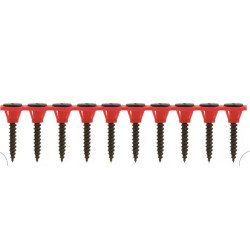 Vis pour plaque de plâtre à double filetage en bande, 3,5x25 mm - Bande de 1000 pièces