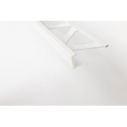 Profil de finition chant droit A50 L8, aluminium laqué blanc, 8 mm x 250 cm