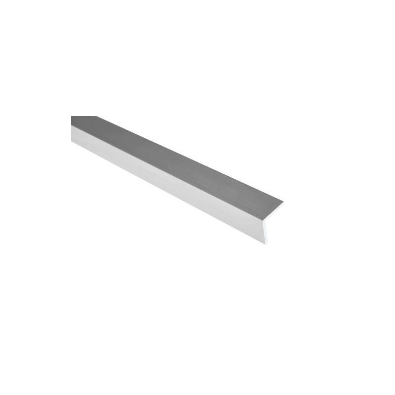 Cornière aluminium 20 x 20 x 2 mm, couleur argent  longueur 2 m, profil B10