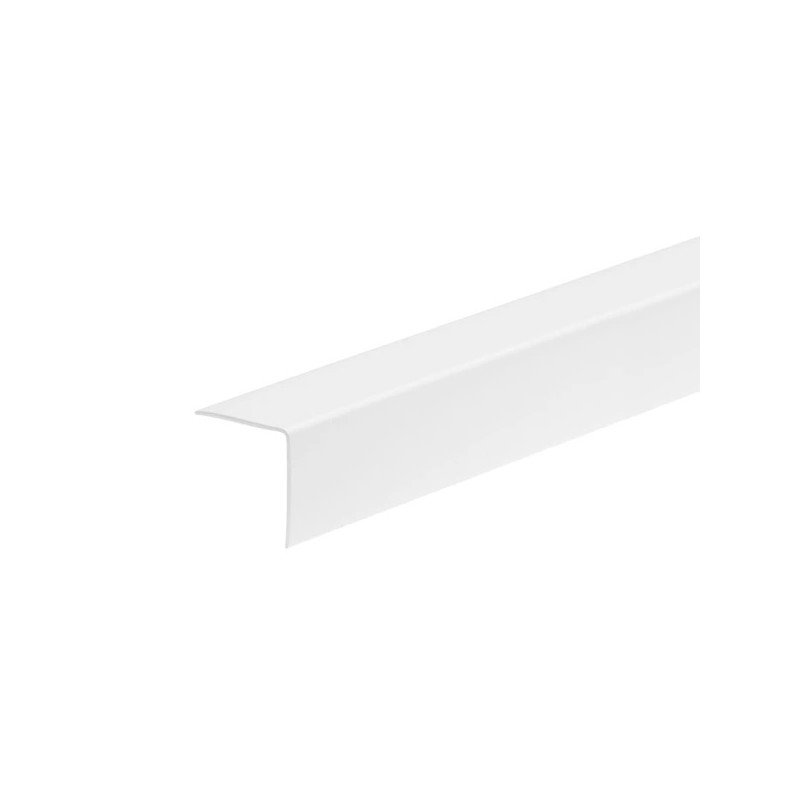 Profilé de protection d'angle en PVC 20x20x1,1 mm, longueur 2,75 m, couleur blanc