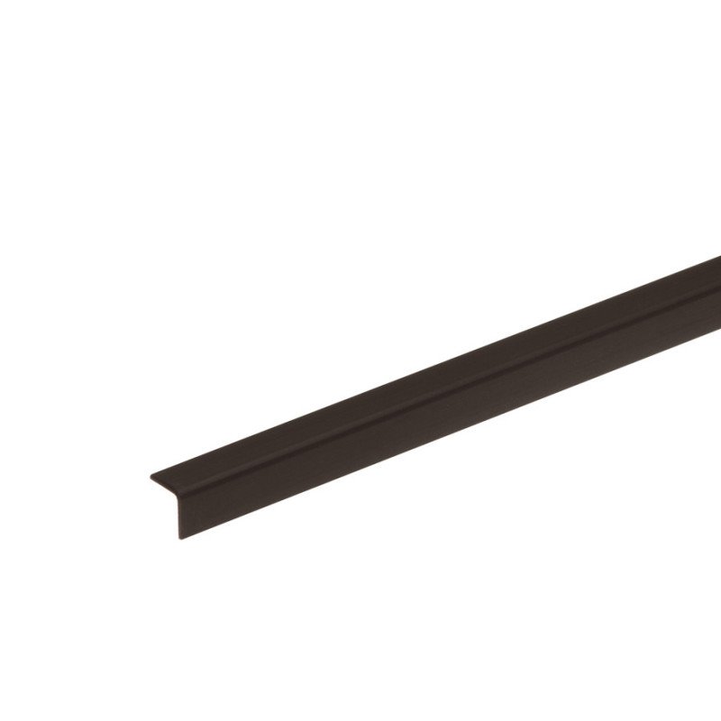 Profilé de protection d'angle en PVC 10x10x1,1 mm, longueur 2,75 m, couleur brun