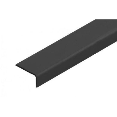 Cornière PVC asymétrique 20x10x1,1 mm, couleur noir, longueur 2,75 m