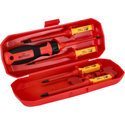 Jeu de tournevis électrotechniques 1000V 8 pièces CRV, STALCO S-12286