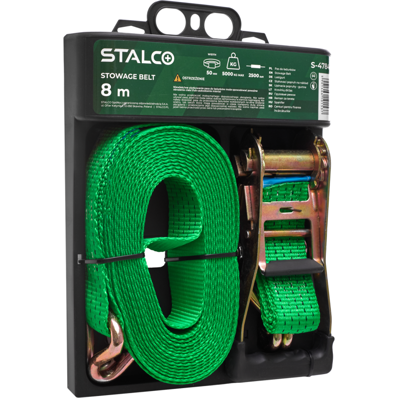Sangle d'arrimage STALCO 8 mètres – capacité 5 tonnes