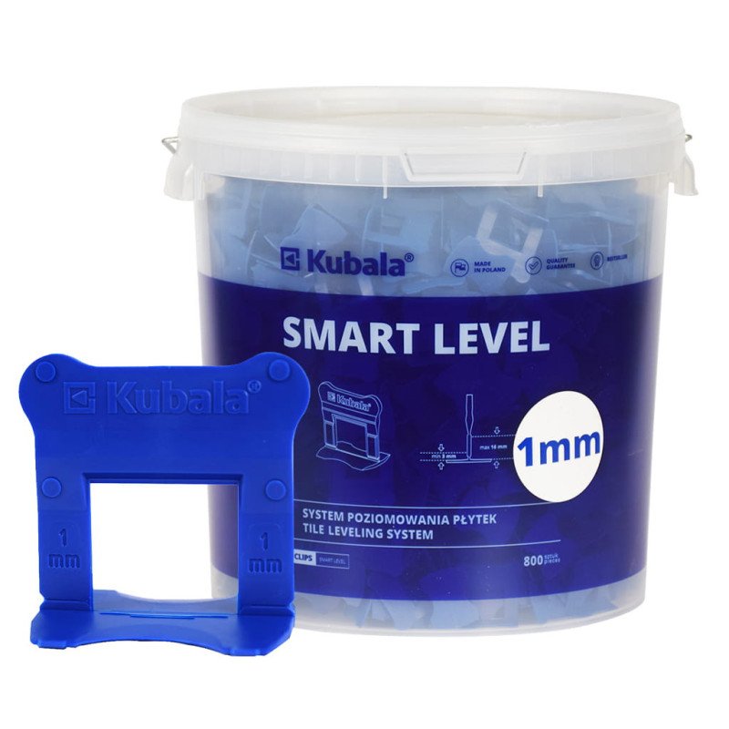 Clips de nivellement SMART LEVEL Kubala 1 mm – Lot de 800 pièces