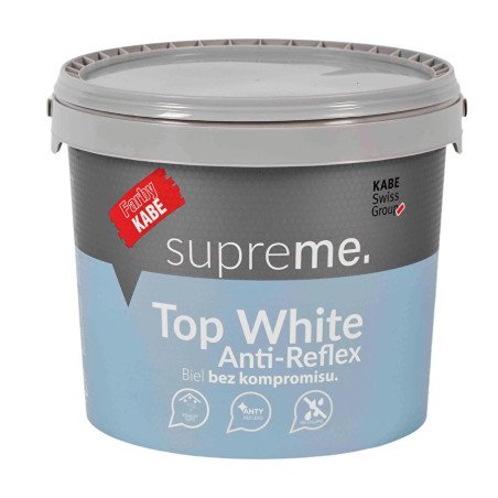 Peinture Murale Kabe Top White Supreme - 5L (Blanc Pur Anti-Reflets)