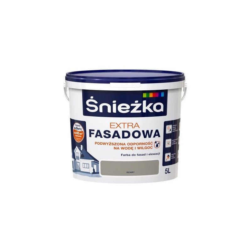 Peinture pour Façade Śnieżka Extra Fasadowa - 5L (Gris)