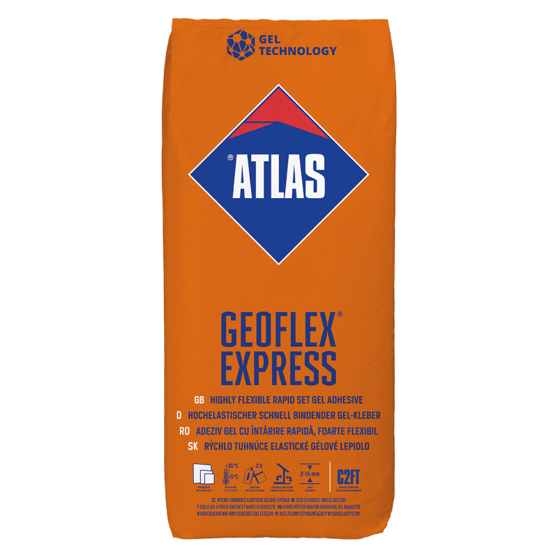 Colle à Carrelage Élastique Rapide Atlas Geoflex Express - C2FT - 25kg