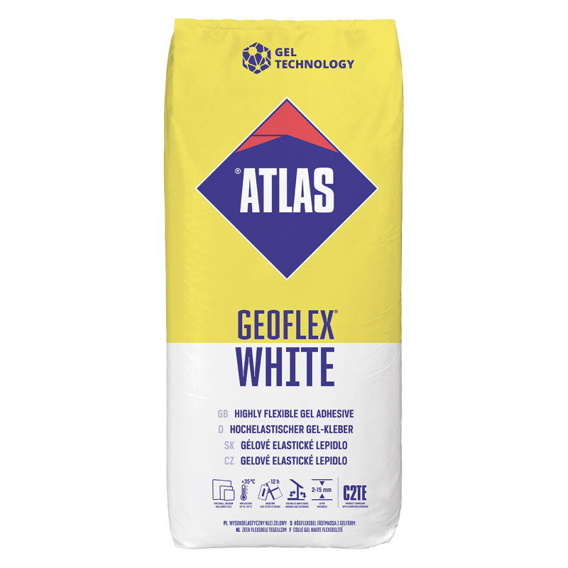 Colle à Carrelage Haute Élasticité Atlas Geoflex White - C2FT - 25kg