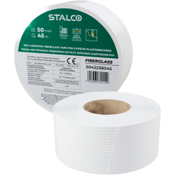 Ruban Antifissure en Fibre de Verre Adhésif Stalco - 50mm x 20m
