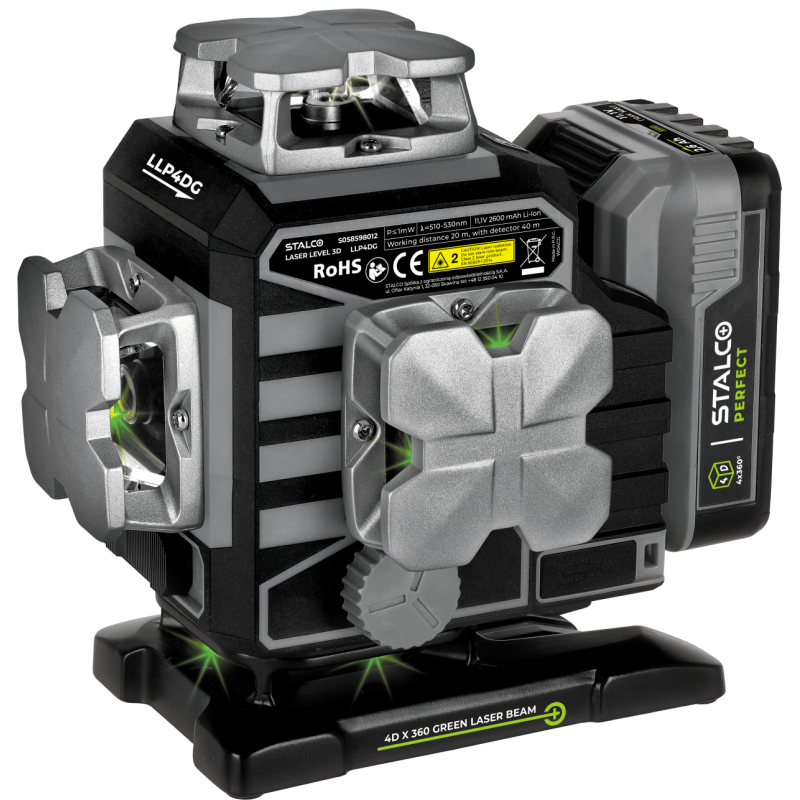 Niveau Laser 4D Professionnel Stalco Perfect LLP4DG - Vert