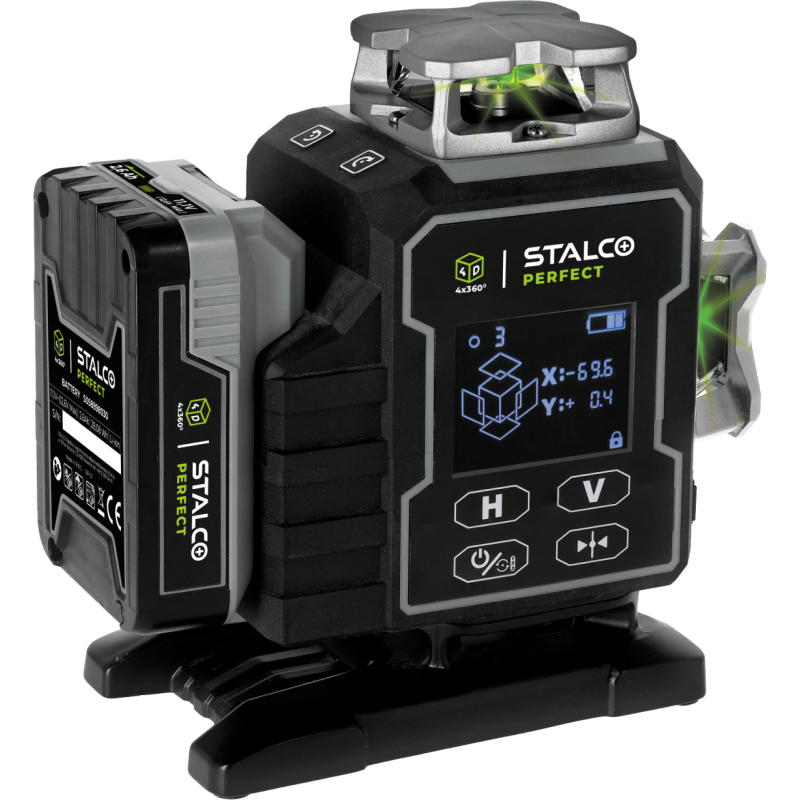 Niveau Laser 4D Professionnel Stalco Perfect LLP4DG - Vert