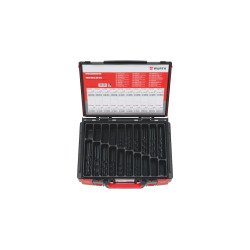 Coffret de Forets HSS DIN338 - 155 Pièces pour Métal, Bois, Plastique