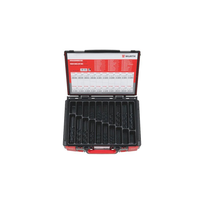 Coffret de Forets HSS DIN338 - 155 Pièces pour Métal, Bois, Plastique
