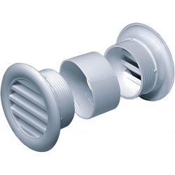 Lot de 2 Grilles d'Aération pour Porte - Ø 40 mm