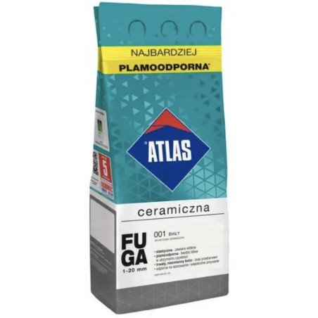 JOINT POUR CARRELAGE CERAMICZNA ATLAS - 5 kg BLANC 001