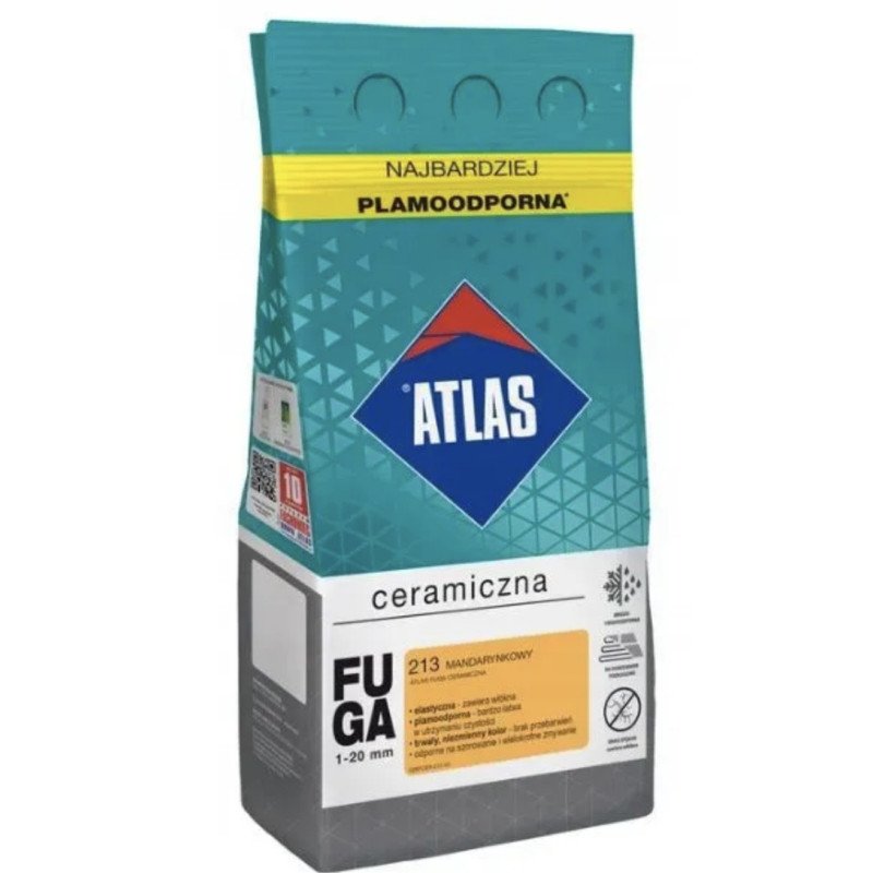 JOINT POUR CARRELAGE CERAMICZNA ATLAS - 5 kg ORANGE MANDARINE 213