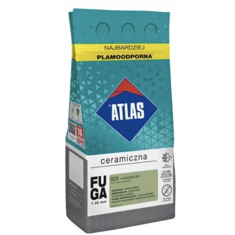 JOINT POUR CARRELAGE CERAMICZNA ATLAS - 5 kg VERT CLAIR 025