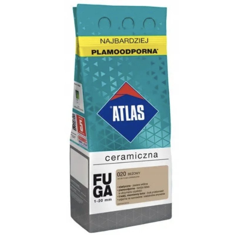 JOINT POUR CARRELAGE CERAMICZNA ATLAS - 5 kg BEIGE 020