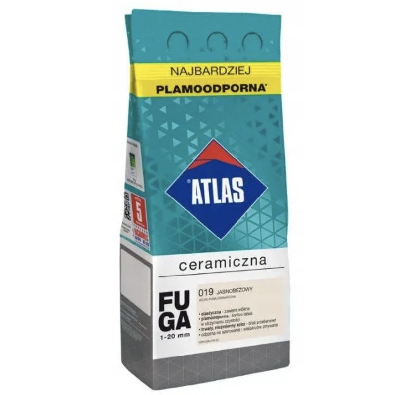 JOINT POUR CARRELAGE CERAMICZNA ATLAS - 2 kg BEIGE CLAIR 019