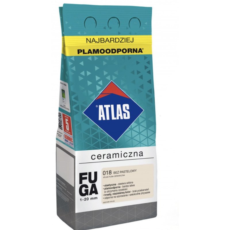 JOINT POUR CARRELAGE CERAMICZNA ATLAS - 2 kg BEIGE PASTEL 018