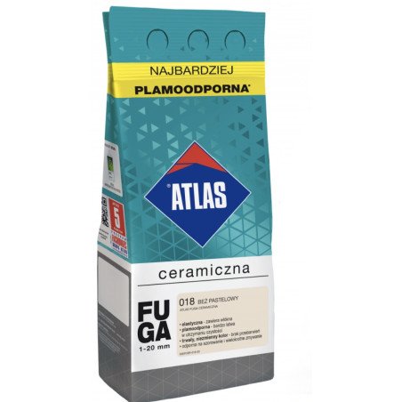 JOINT POUR CARRELAGE CERAMICZNA ATLAS - 2 kg BEIGE PASTEL 018