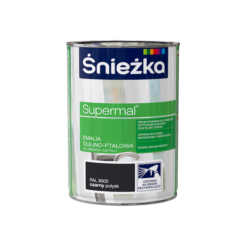 Émail Alkyd Supermal® - Noir - 800 g - Haute Résistance