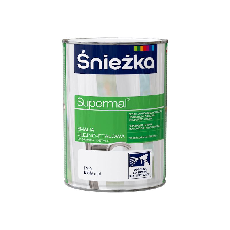 Émail Alkyd Supermal® - Blanc Mat - 800 g - Haute Résistance