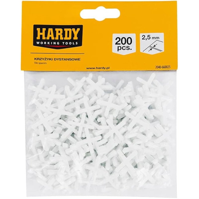 Entretoises pour Carrelage - Croix de Joint - 2,5 mm - Lot de 200 Pièces
