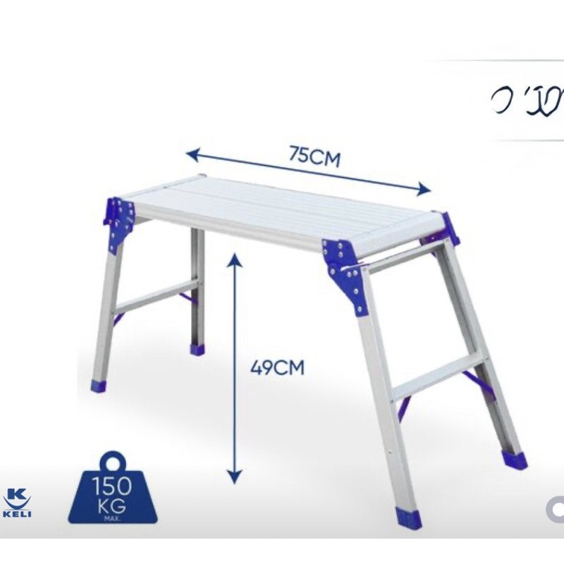 Mini-Plateforme / Escabeau Aluminium Professionnel KELI - Portée 150 kg - Norme EN131