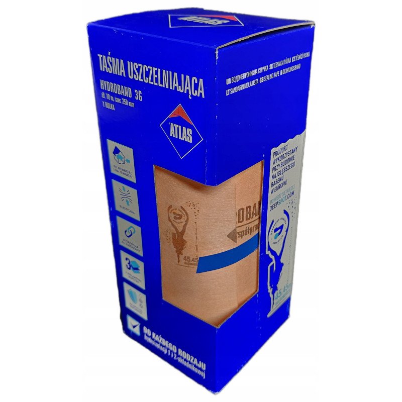 Bande d'Étanchéité Renforcée Hydroband 3G Atlas - 250 mm x 10 m