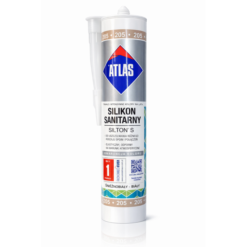ATLAS Silikon Sanitaire SILTON S 205 – Silicone sanitaire élastique haute résistance à l’humidité